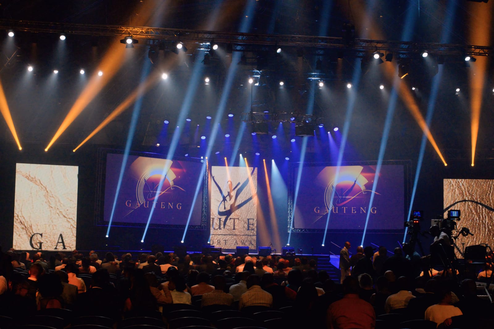 Gauteng Sport Awards main stage — large-scale corporate event photography Johannesburg